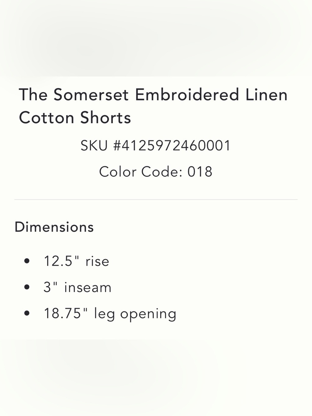 Anthropologie The Somerset Embroidered Linen Cotton Shorts in Black/White Size S - Picture 10 of 13